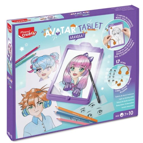 TABLET KREATYWNY DO RYSOWANIA ZESTAW O TWORZENIA AWATARA MANGA CREATIV MAPED