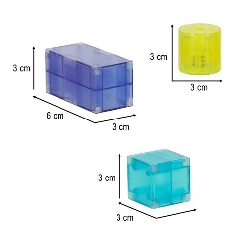 KLOCKI MAGNETYCZNE ŚWIECĄCE 64 EL.