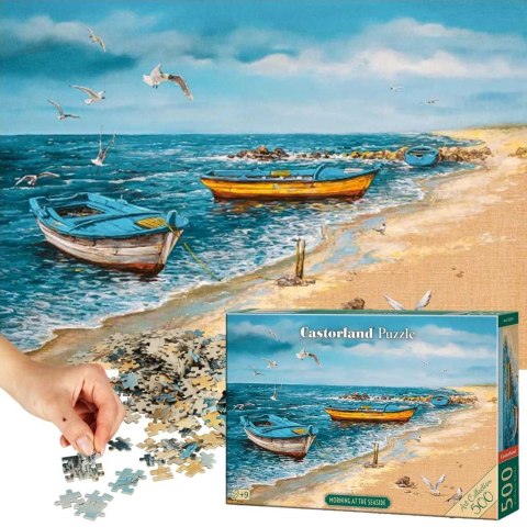 PUZZLE UKŁADANKA 500 ELEMENTÓW PORANEK NAD MORZEM 47 X 33 CM CASTORLAND