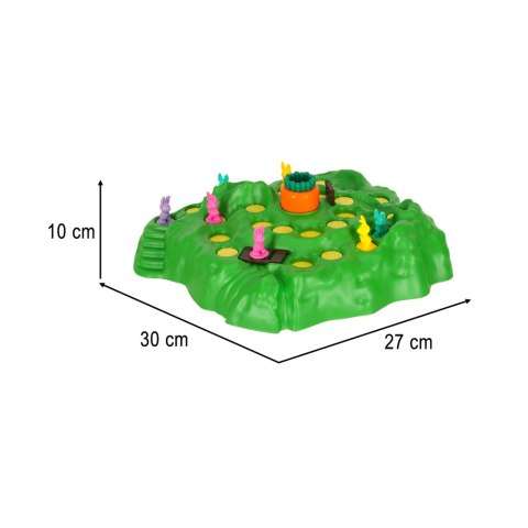 WYŚCIG KRÓLICZKÓW PO MARCHEWKĘ RODZINNA GRA PLANSZOWA + KARTY