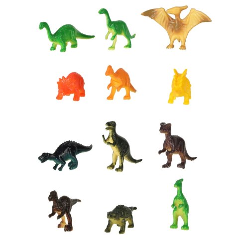 FIGURKI ZWIERZĘTA MORSKIE DZIKIE ZAGRODOWE DINOZAURY ZESTAW MIX 48SZTUK