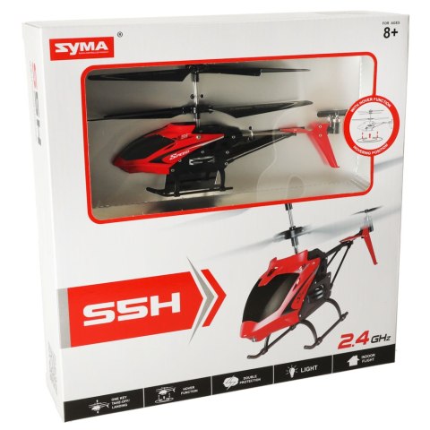 HELIKOPTER ZDALNIE STEROWANY NA PILOTA RC SYMA S5H 2.4GHZ RTF CZERWONY