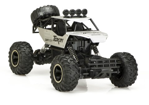 SAMOCHÓD ZDALNIE STEROWANY NA PILOTA RC ROCK CRAWLER 1:12 4WD METAL SREBRNY