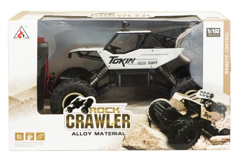 SAMOCHÓD ZDALNIE STEROWANY NA PILOTA RC ROCK CRAWLER 1:12 4WD METAL SREBRNY