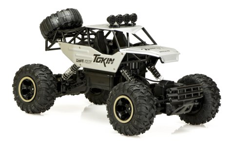 SAMOCHÓD ZDALNIE STEROWANY NA PILOTA RC ROCK CRAWLER 1:12 4WD METAL SREBRNY