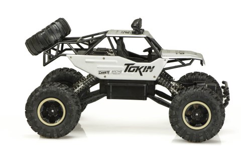 SAMOCHÓD ZDALNIE STEROWANY NA PILOTA RC ROCK CRAWLER 1:12 4WD METAL SREBRNY