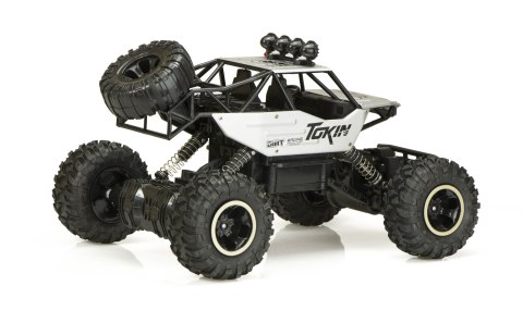 SAMOCHÓD ZDALNIE STEROWANY NA PILOTA RC ROCK CRAWLER 1:12 4WD METAL SREBRNY