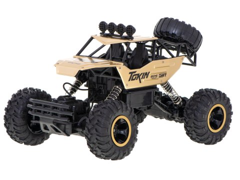 SAMOCHÓD ZDALNIE STEROWANY NA PILOTA RC ROCK CRAWLER 1:12 4WD METAL ZŁOTY