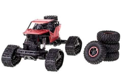 SAMOCHÓD ZDALNIE STEROWANY NA PILOTA RC ROCK CRAWLER 4X4 LHC012 AUTO 2W1 CZERWONY