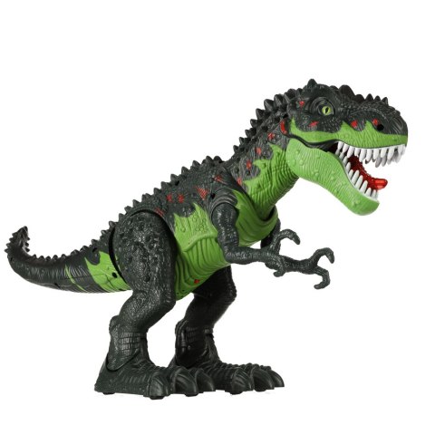 DINOZAUR T-REX ELEKTRONICZNY CHODZI RYCZY ZIELONY