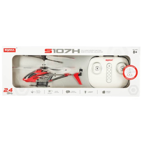 HELIKOPTER ZDALNIE STEROWANY NA PILOTA RC SYMA S107H 2.4GHZ RTF CZERWONY
