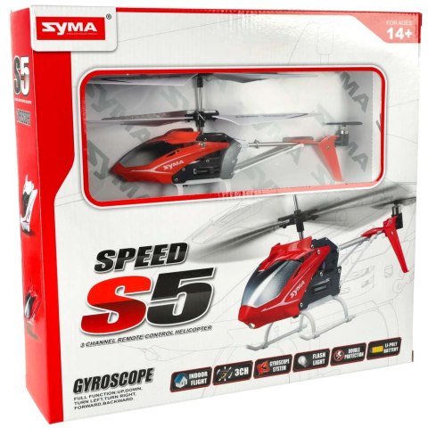 HELIKOPTER ZDALNIE STEROWANY NA PILOTA RC SYMA S5 3CH CZERWONY