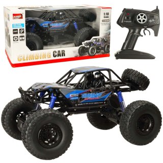 SAMOCHÓD ZDALNIE STEROWANY NA PILOTA RC CRAWLER CLIMBING CAR 1:10 4WD 48CM NIEBIESKI