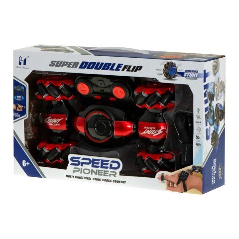 SAMOCHÓD ZDALNIE STEROWANY NA PILOTA RC SPEED PIONEER STUNT CAR 360 CZERWONY