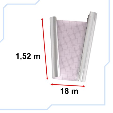 FOLIA ROLKA LUSTRZANA LUSTRO CHROM SREBRNA 1,52X18M