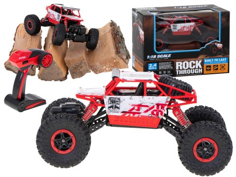 SAMOCHÓD ZDALNIE STEROWANY NA PILOTA RC ROCK CRAWLER HB 2,4GHZ 1:18 CZERWONY