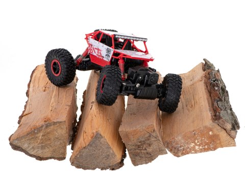 SAMOCHÓD ZDALNIE STEROWANY NA PILOTA RC ROCK CRAWLER HB 2,4GHZ 1:18 CZERWONY