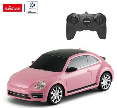 Samochód zdalnie sterowany Rastar 76200 Volkswagen Beetle 1:24 różowy