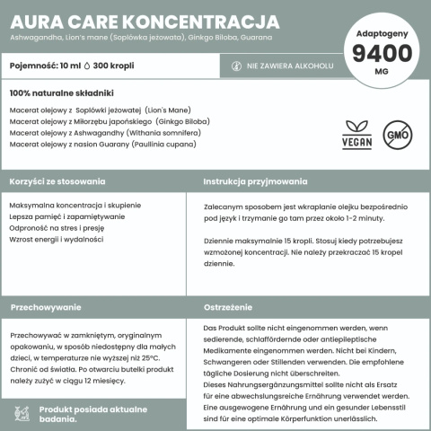 ADAPTOGENY – KONCENTRACJA