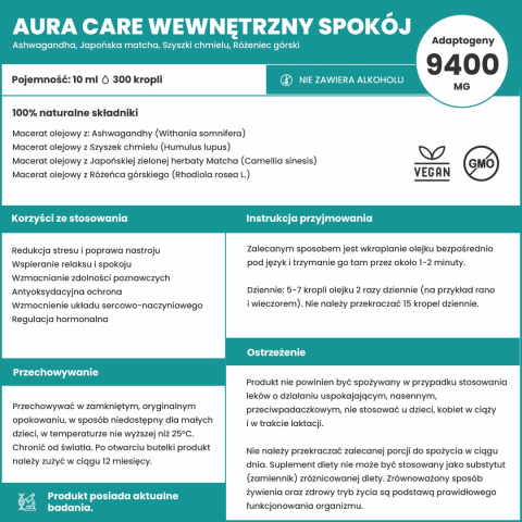 ADAPTOGENY – WEWNĘTRZNY SPOKÓJ