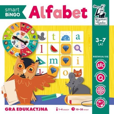 Gra edukacyjna "Alfabet smart BINGO" dla dzieci 3-7 lat + Bingo + Nauka liter