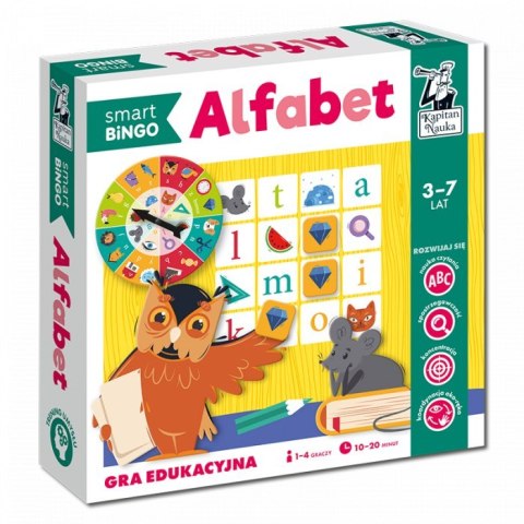 Gra edukacyjna "Alfabet smart BINGO" dla dzieci 3-7 lat + Bingo + Nauka liter