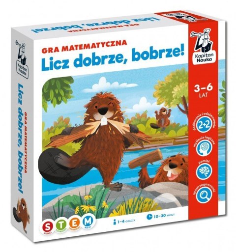 Gra edukacyjna "Licz dobrze bobrze!" dla dzieci 3-6 lat Matematyczno-logiczna rozrywka + Nauka liczenia