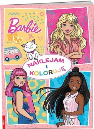 Barbie. Naklejam i koloruję