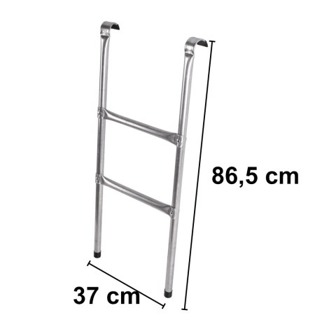 Drabinka do trampoliny ogrodowej schodki uniwersalna metalowa 86,5 x 37 cm