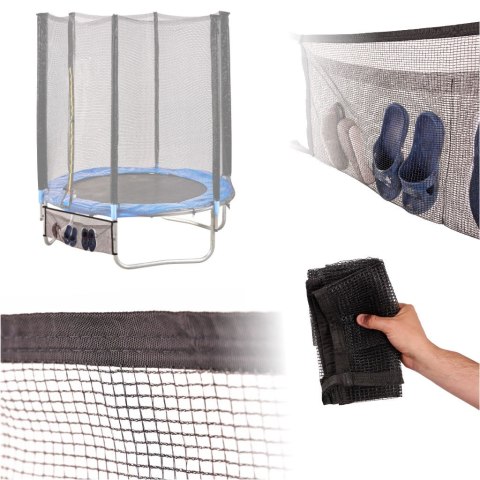 TORBA SIATKA DOLNA DO TRAMPOLINY ORGANIZER NA BUTY KLUCZE TELEFON 110CM