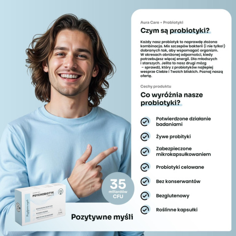 PSYCHOBIOTYK + PREBIOTYK, ŻYWE PROBIOTYKI - POZYTYWNE MYŚLI