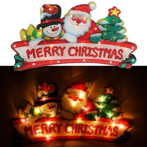 LAMPKI LED WISZĄCA DEKORACJA ŚWIĄTECZNA MERRY CHRISTMAS 45CM