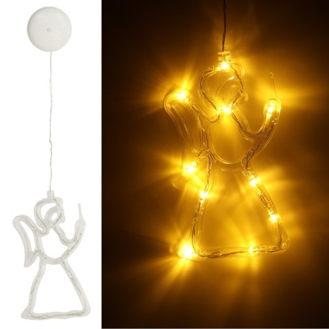 LAMPKI LED WISZĄCA DEKORACJA ŚWIĄTECZNA ANIOŁEK 49CM 10 LED