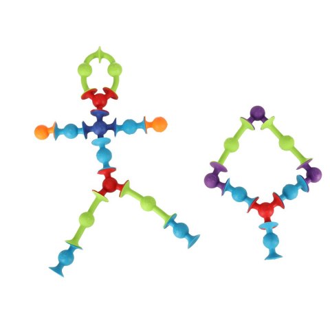 KLOCKI KONSTRUKCYJNE SILIKONOWE PRZYSSAWKI 50 ELEMENTÓW