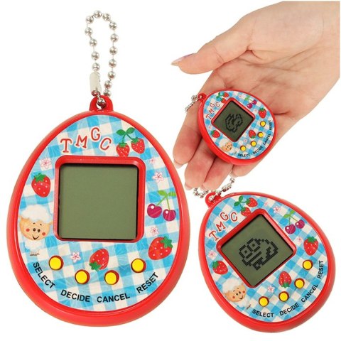 TAMAGOTCHI GRA ELEKTRONICZNA DLA DZIECI JAJKO CZERWONY