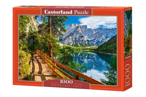 PUZZLE UKŁADANKA 1000 ELEMENTÓW JEZIORO BRAIES WŁOCHY 68 X 47 CM CASTORLAND