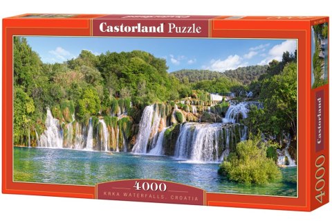 PUZZLE UKŁADANKA 4000 ELEMENTÓW WODOSPADY KRKA CHORWACJA 139 X 68 CM CASTORLAND