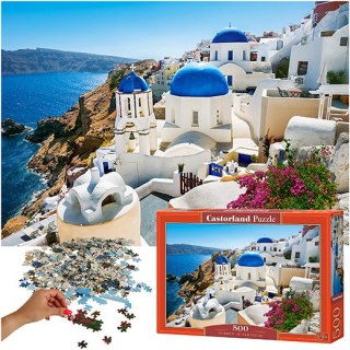 PUZZLE UKŁADANKA 500 ELEMENTÓW LATO NA SANTORINI 9+ CASTORLAND