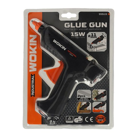 WOKIN PISTOLET DO KLEJU KLEJENIA NA GORĄCO 15W + WKŁADY 11,2MM