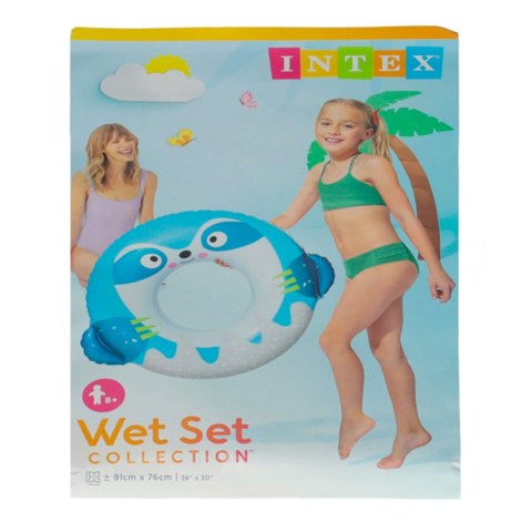 INTEX 59266 KÓŁKO DO PŁYWANIA KOŁO DMUCHANE PONTON PLAŻOWY LENIWIEC MAX 40KG