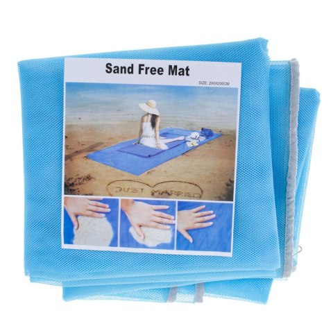 MATA PLAŻOWA KOC NA PLAŻĘ SAND FREE XXL 200X200CM