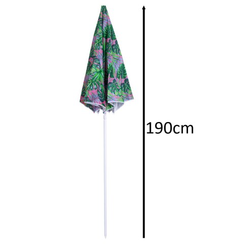 PARASOL OGRODOWY PLAŻOWY REGULOWANY 150CM ŁAMANY LIŚCIE