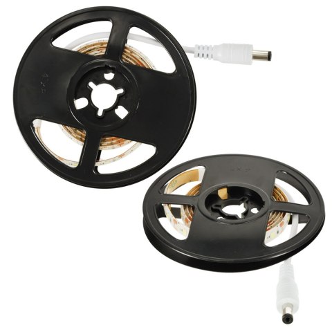 TAŚMA LED WODOODPORNA NA BATERIE USB CZUJNIK RUCHU 1M 59LED CIEPŁY BIAŁY