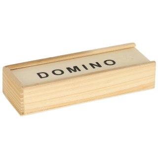 DOMINO DREWNIANE KLOCKI GRA RODZINNA + PUDEŁKO