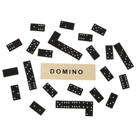 DOMINO DREWNIANE KLOCKI GRA RODZINNA + PUDEŁKO