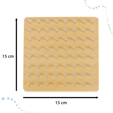 GEOBOARD GEOPLAN DREWNIANA UKŁADANKA TWORZENIE KSZTAŁTÓW Z GUMEK