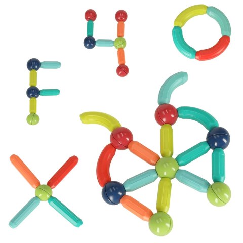 KLOCKI MAGNETYCZNE MAGNETIC STICKS DUŻE PATYCZKI DLA MAŁYCH DZIECI 50 ELEMENTÓW