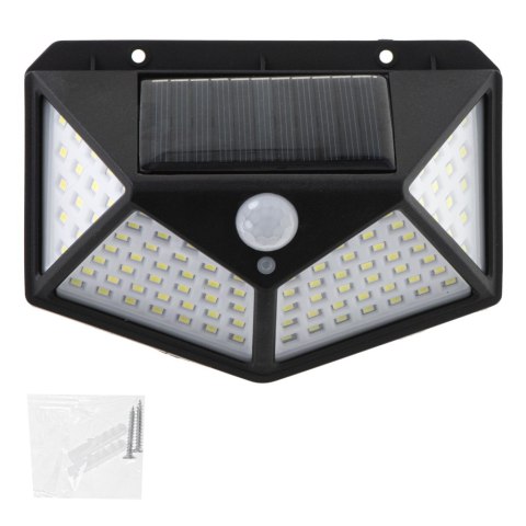 LAMPA SOLARNA CZUJNIK RUCHU I ZMIERZCHU 100 LED