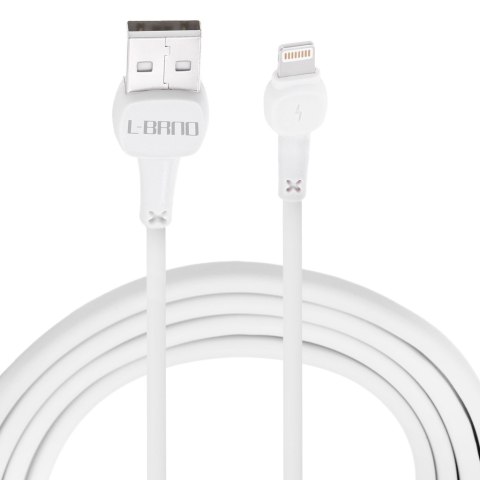 L-BRNO KABEL LIGHTING SZYBKIE ŁADOWANIE USB-A BIAŁY 2A 100 CM