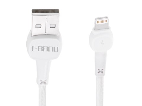 L-BRNO KABEL LIGHTING SZYBKIE ŁADOWANIE USB-A BIAŁY 2A 100 CM